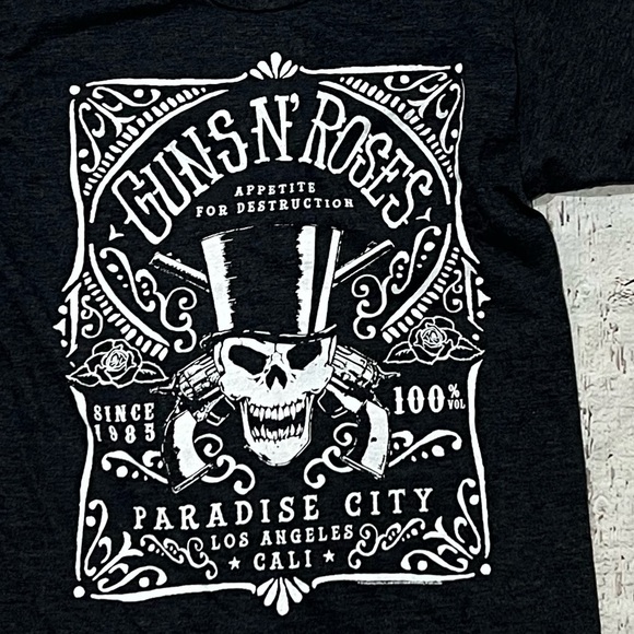 Guns N' Roses Heavy Metal Rock n Roll Music Retro Tee Top Shirt - Picture 2 of 4